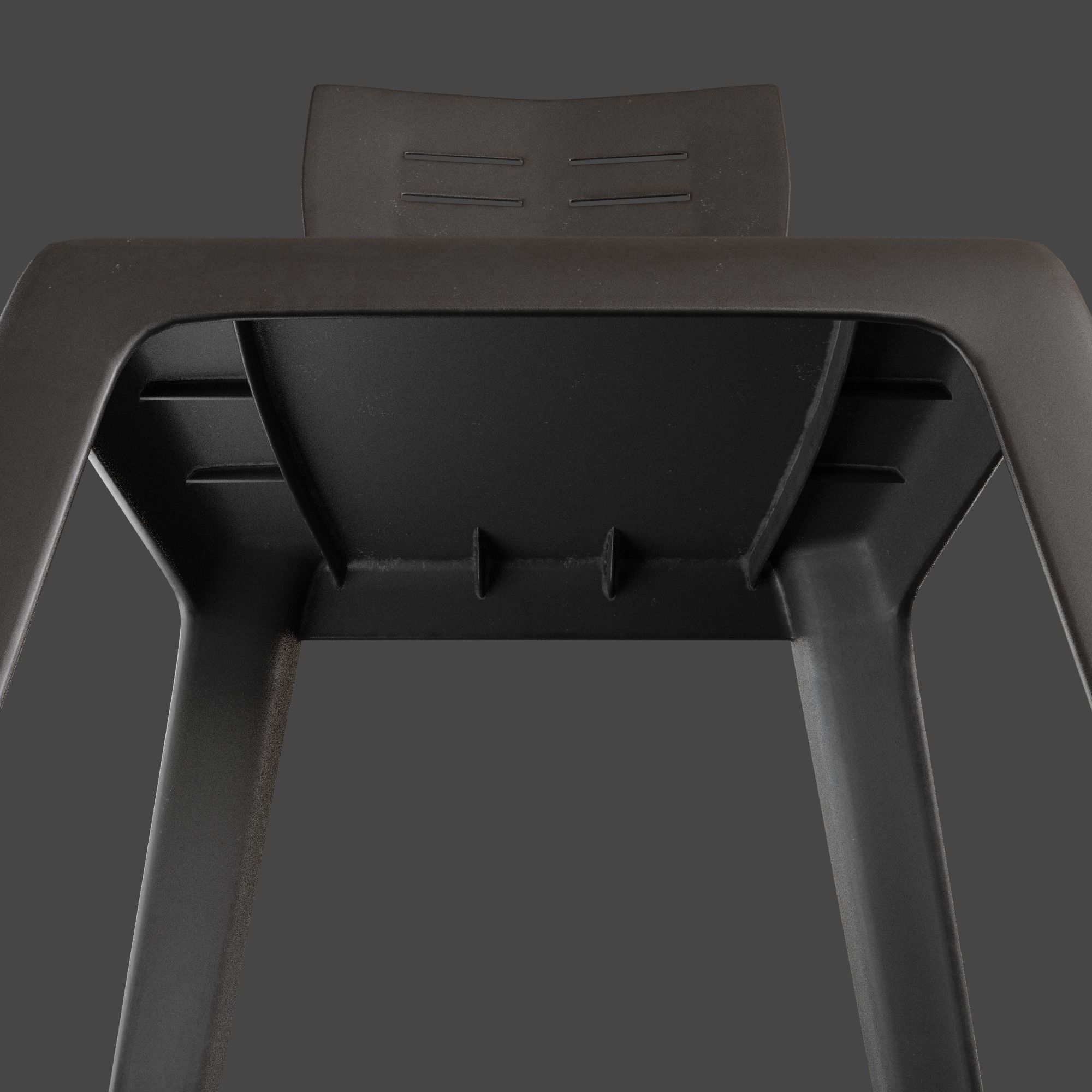 Stackable Plastic Chair Low-poly 3D model_6