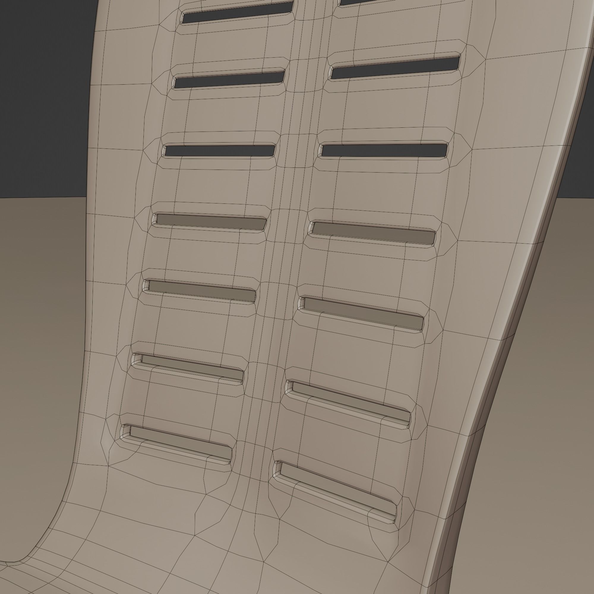 Stackable Plastic Chair Low-poly 3D model_14