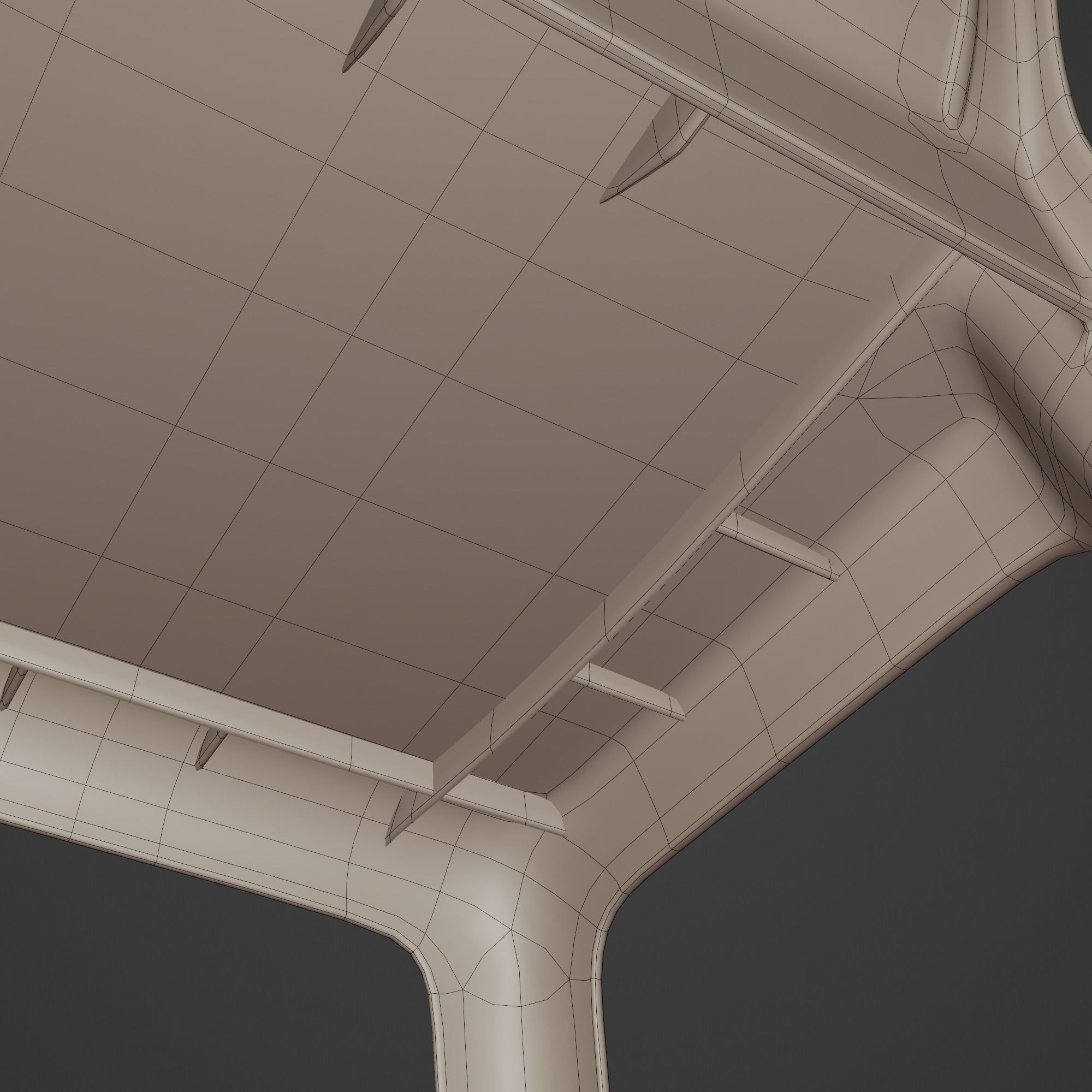 Stackable Plastic Chair Low-poly 3D model_15