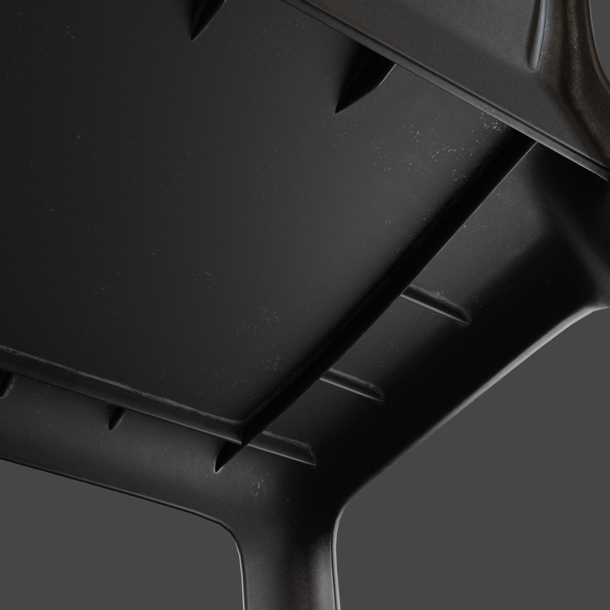 Stackable Plastic Chair Low-poly 3D model_3