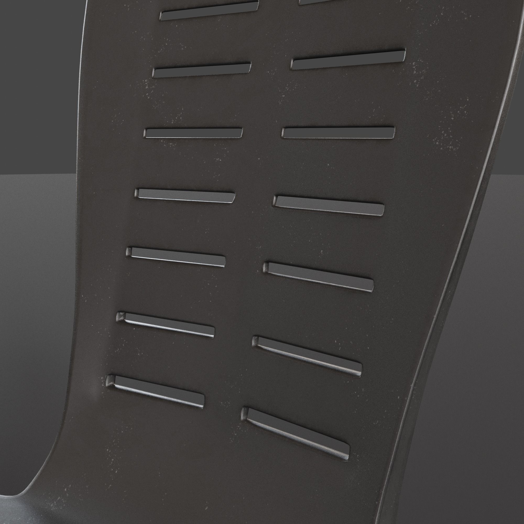 Stackable Plastic Chair Low-poly 3D model_8