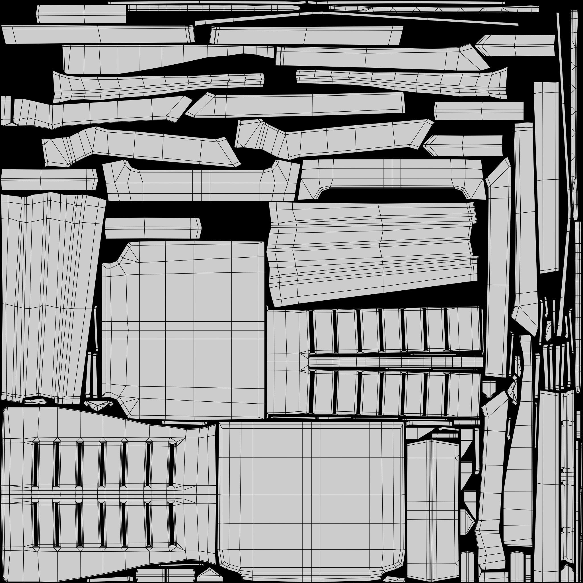 Stackable Plastic Chair Low-poly 3D model_17