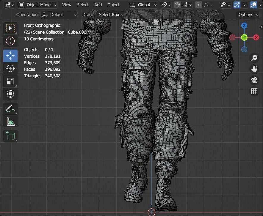 Cyberpunk Character - Cyber Street Punk Low-poly 3D model_10
