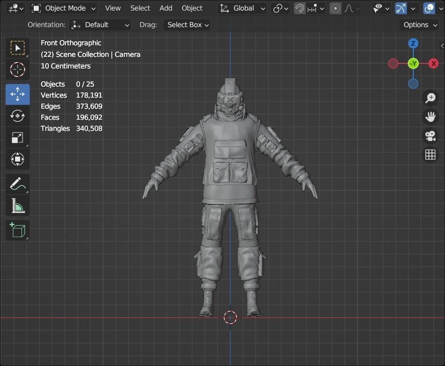 Cyberpunk Character - Cyber Street Punk Low-poly 3D model_7