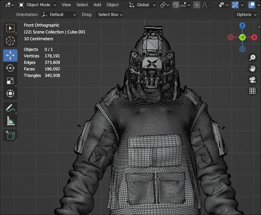 Cyberpunk Character - Cyber Street Punk Low-poly 3D model_9