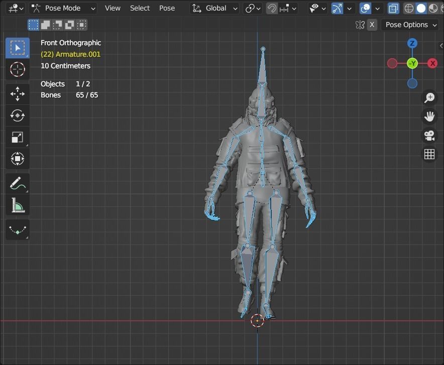 Cyberpunk Character - Cyber Street Punk Low-poly 3D model_8