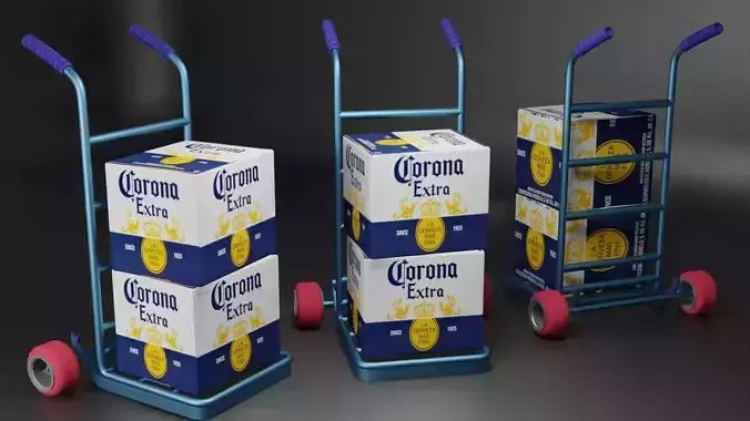 Beer cart 3D model