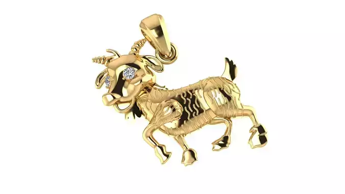 Goat pendant 3D print model