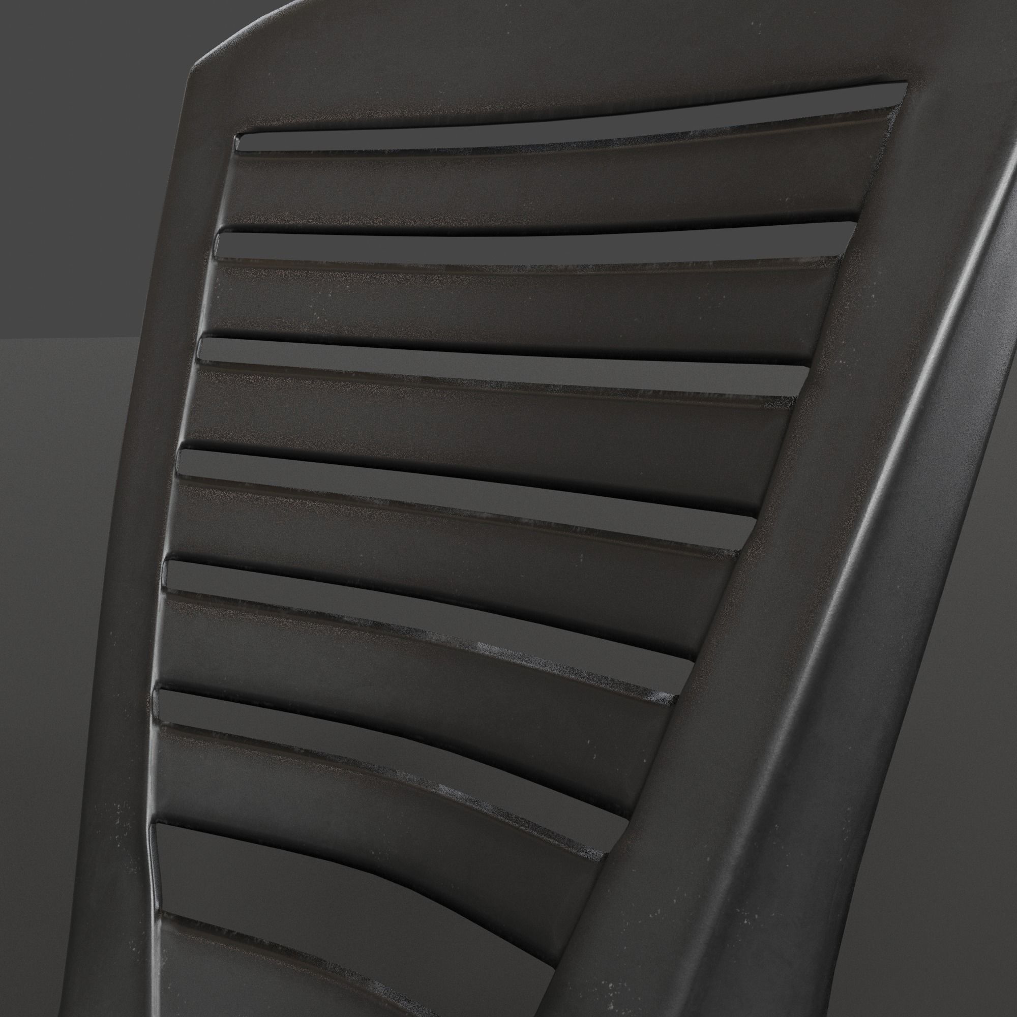 Stackable Plastic Chair Low-poly 3D model_10