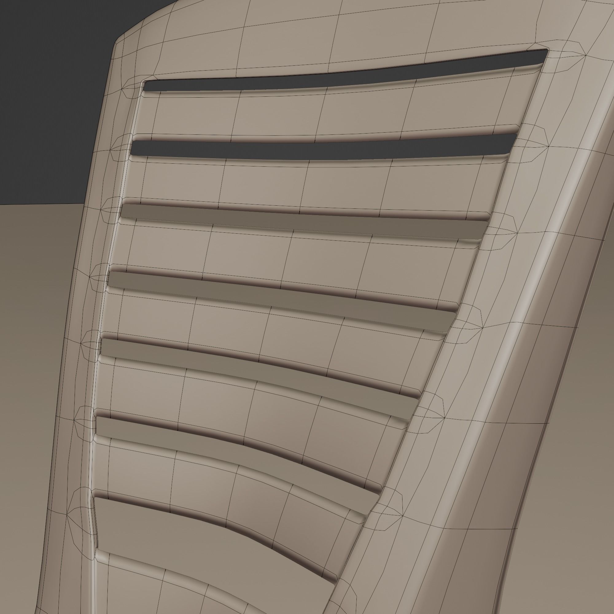 Stackable Plastic Chair Low-poly 3D model_16