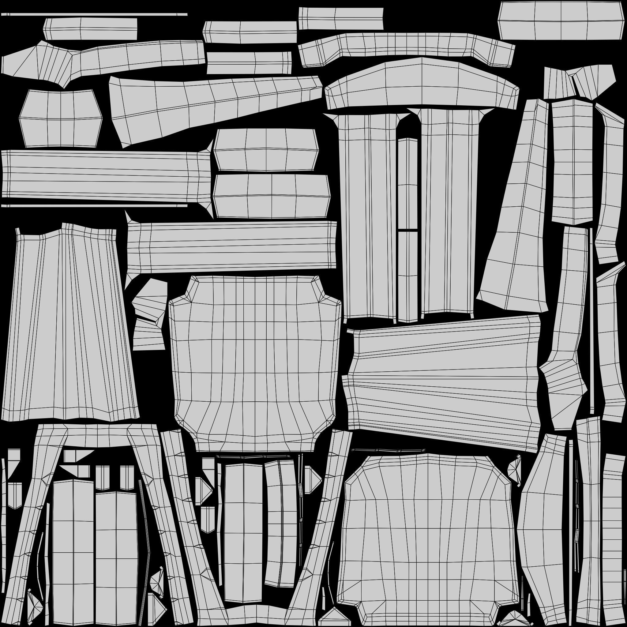 Stackable Plastic Chair Low-poly 3D model_17