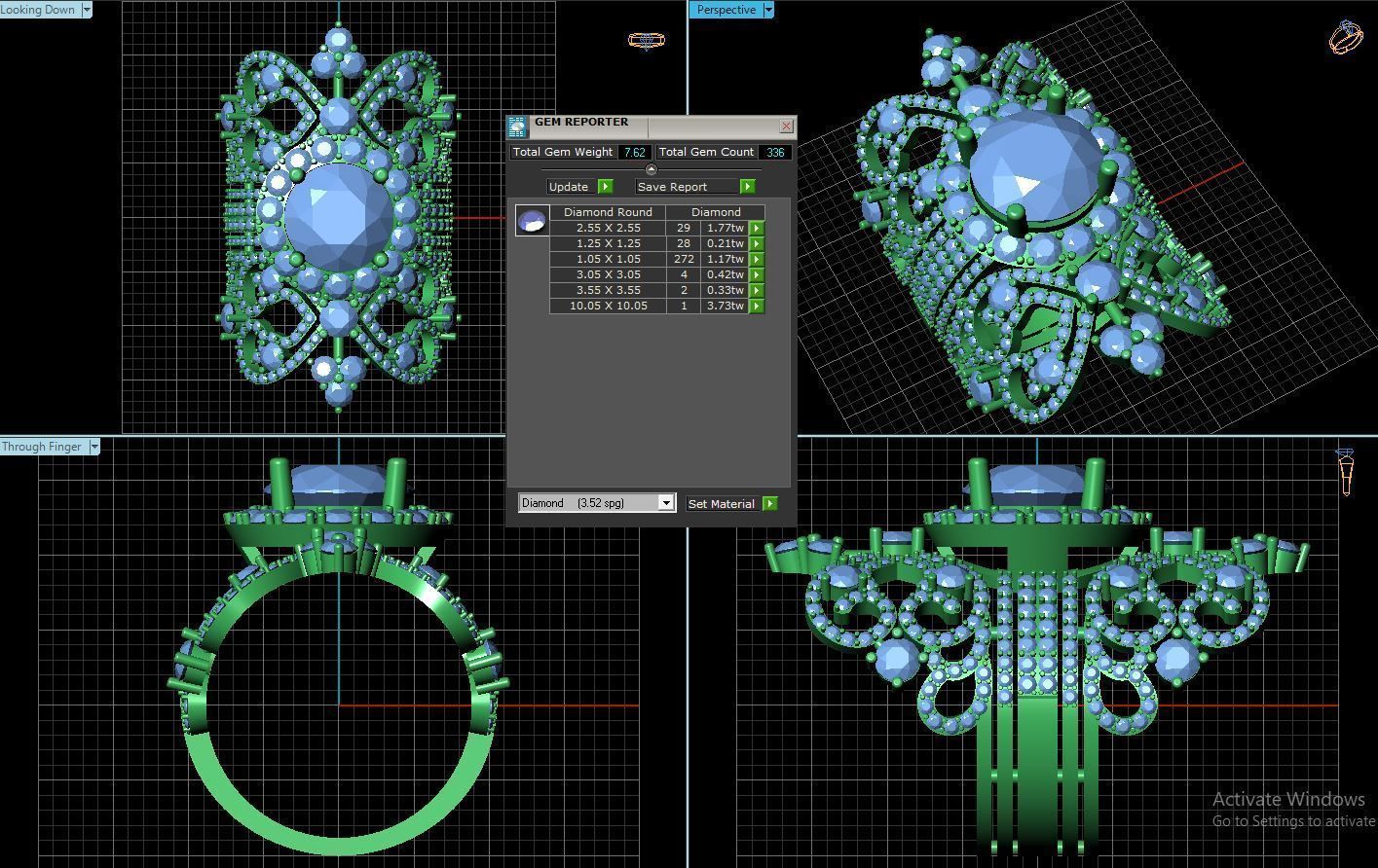 women ring 3D print model_1