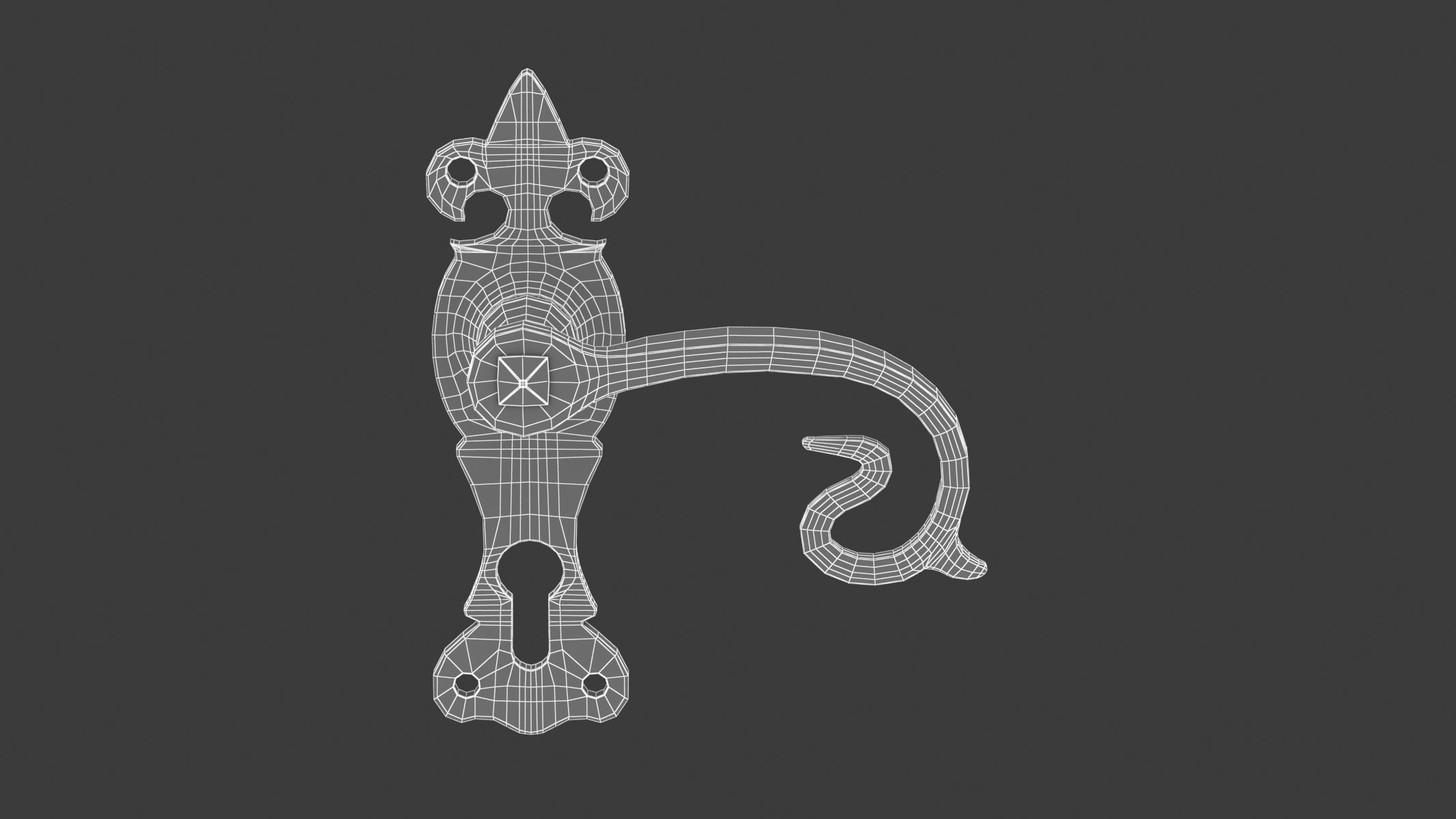 100 Door Handles Collection  3D model_83