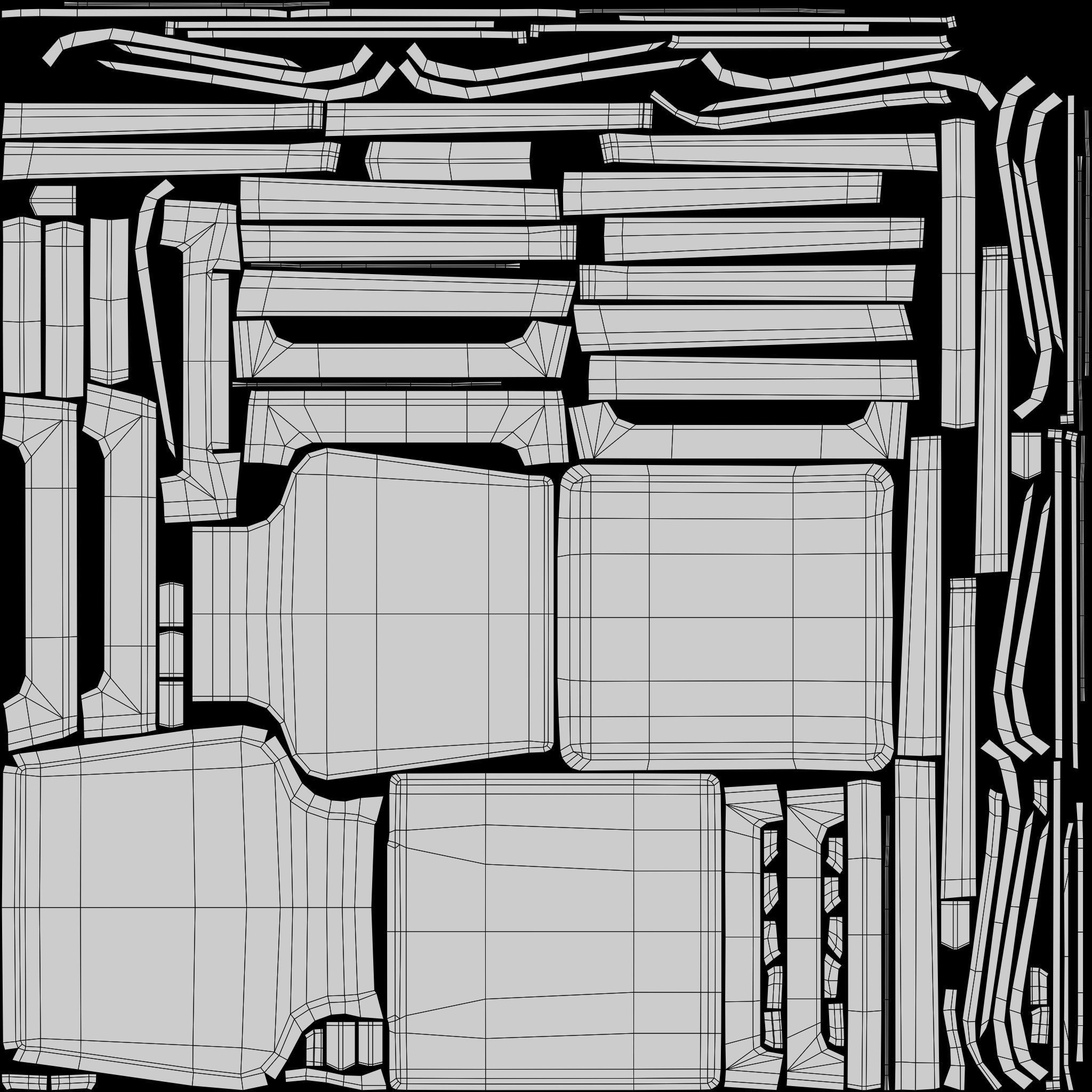 Stackable Plastic Chair Low-poly 3D model_17