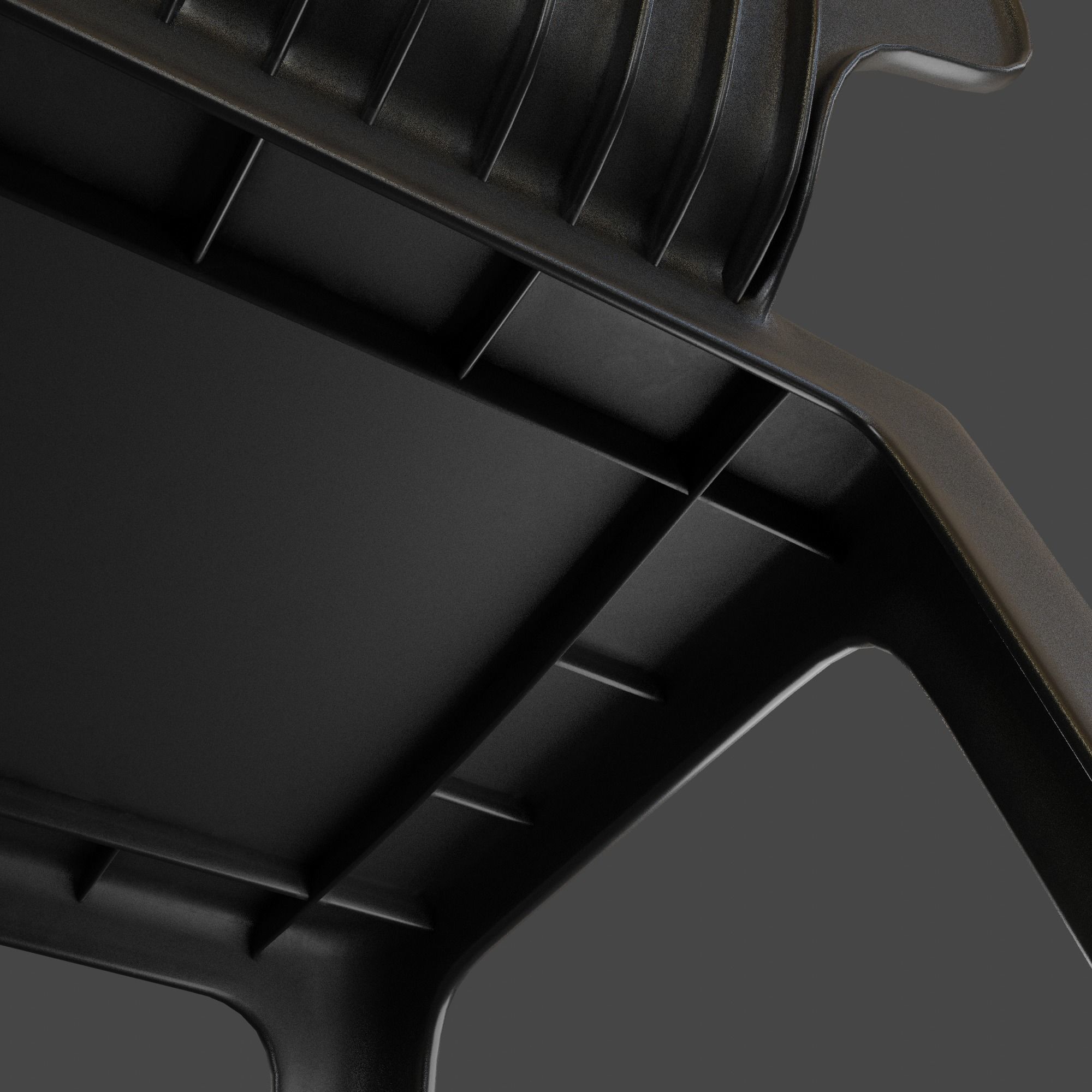 Stackable Plastic Chair Low-poly 3D model_2