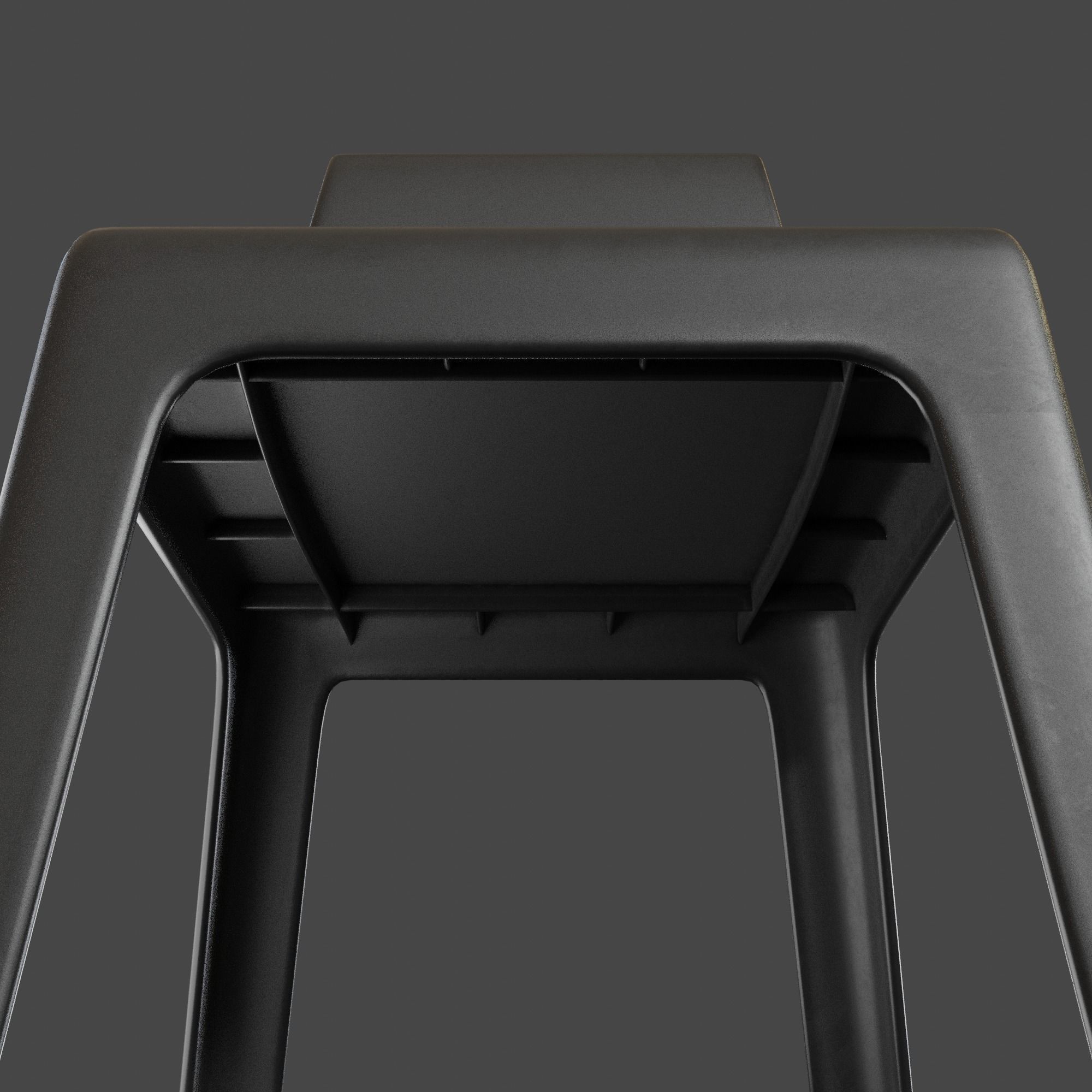 Stackable Plastic Chair Low-poly 3D model_6