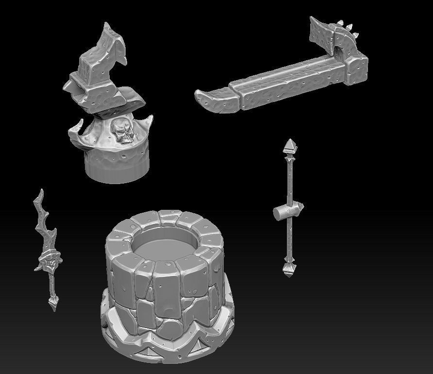 Undead vise and dagger 3d print 3D print model_4