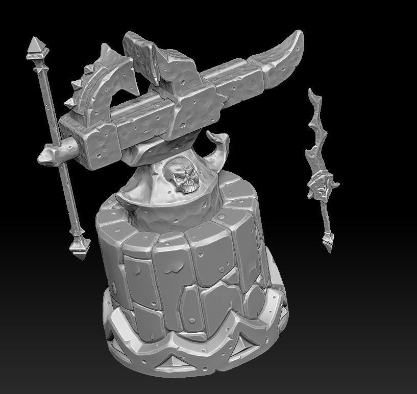 Undead vise and dagger 3d print 3D print model_3
