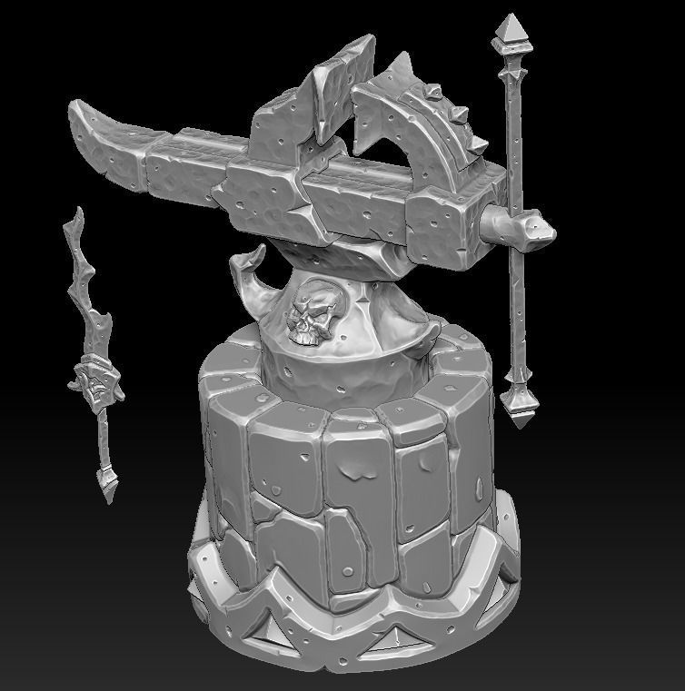 Undead vise and dagger 3d print 3D print model_2