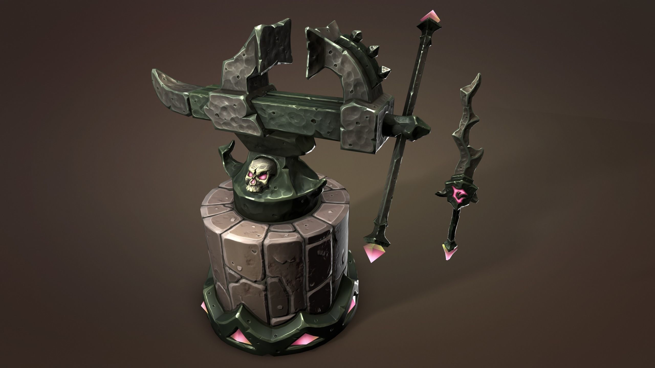 Undead vise and dagger 3d print 3D print model_11