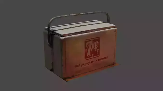 Old Antique 7UP cooler 