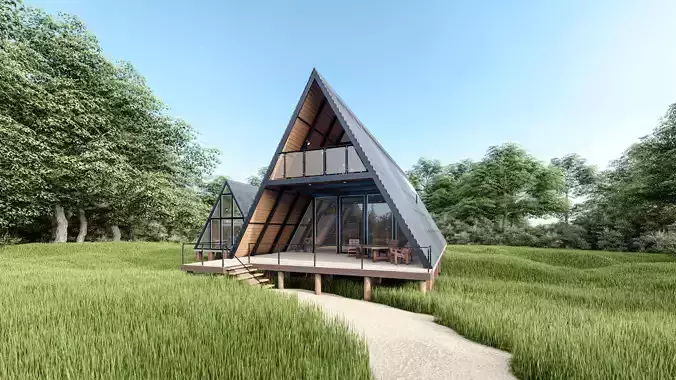 Double A - Frame House   3D model