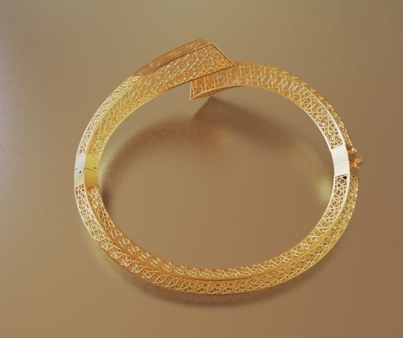 Bracelet 3D print model_3