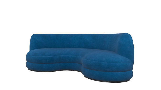 Polo Curve Sofa Low-poly 3D model