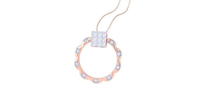 Diamond Pendant Ring convertible 3dm stl obj gltf glb 3mf  3D print model