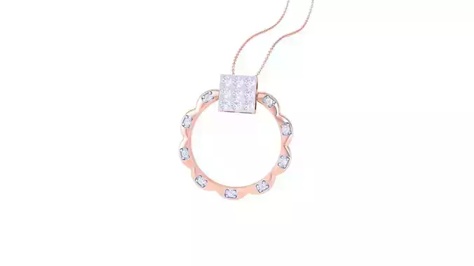 Diamond Pendant Ring convertible 3dm stl obj gltf glb 3mf  3D print model