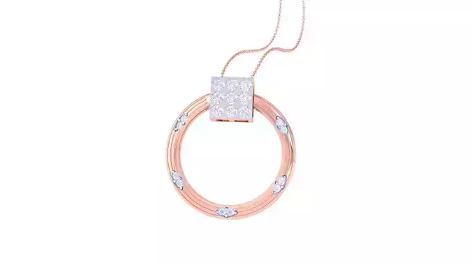 Diamond Pendant Ring convertible 3dm stl obj gltf glb 3mf 3D print model