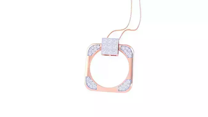 Diamond Pendant Ring convertible 3dm stl obj gltf glb 3mf 3D print model