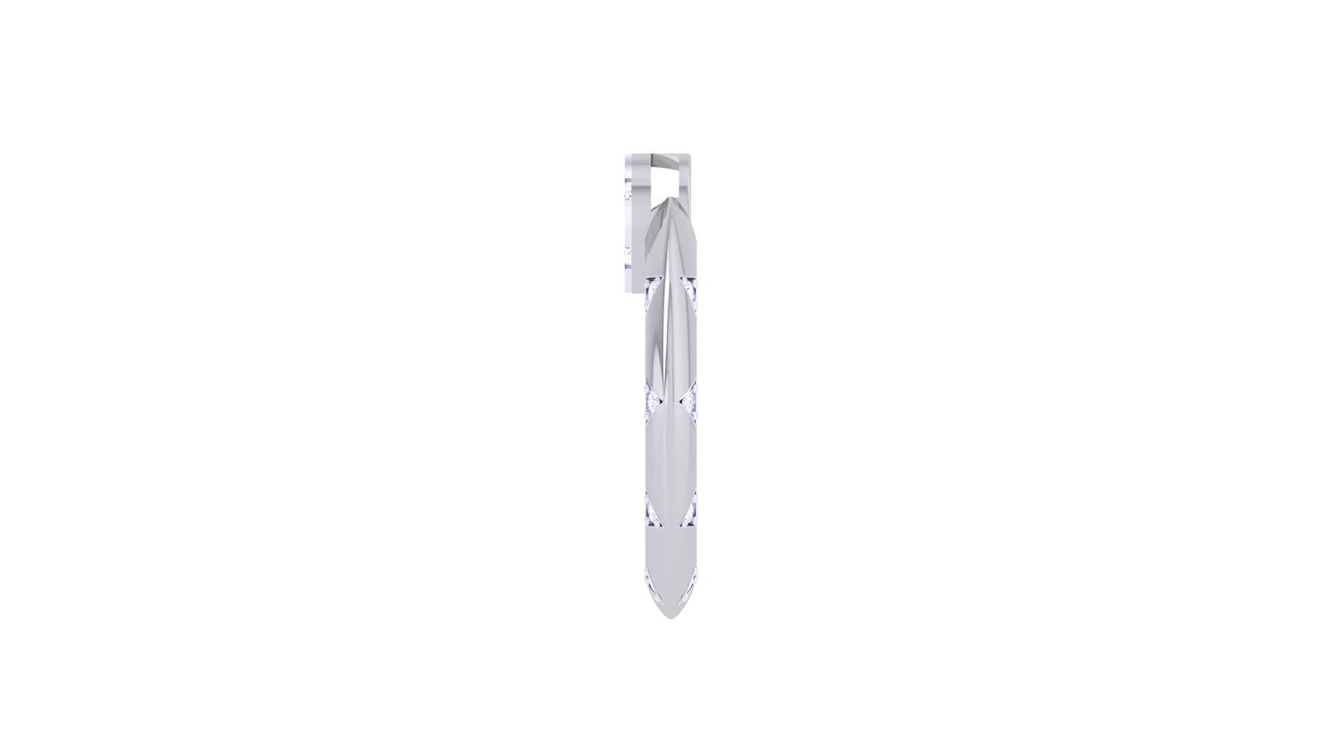 Diamond Pendant Ring convertible 3dm stl obj gltf glb 3mf 3D print model_11