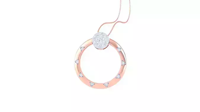 Diamond Pendant Ring convertible 3dm stl obj gltf glb 3mf 3D print model