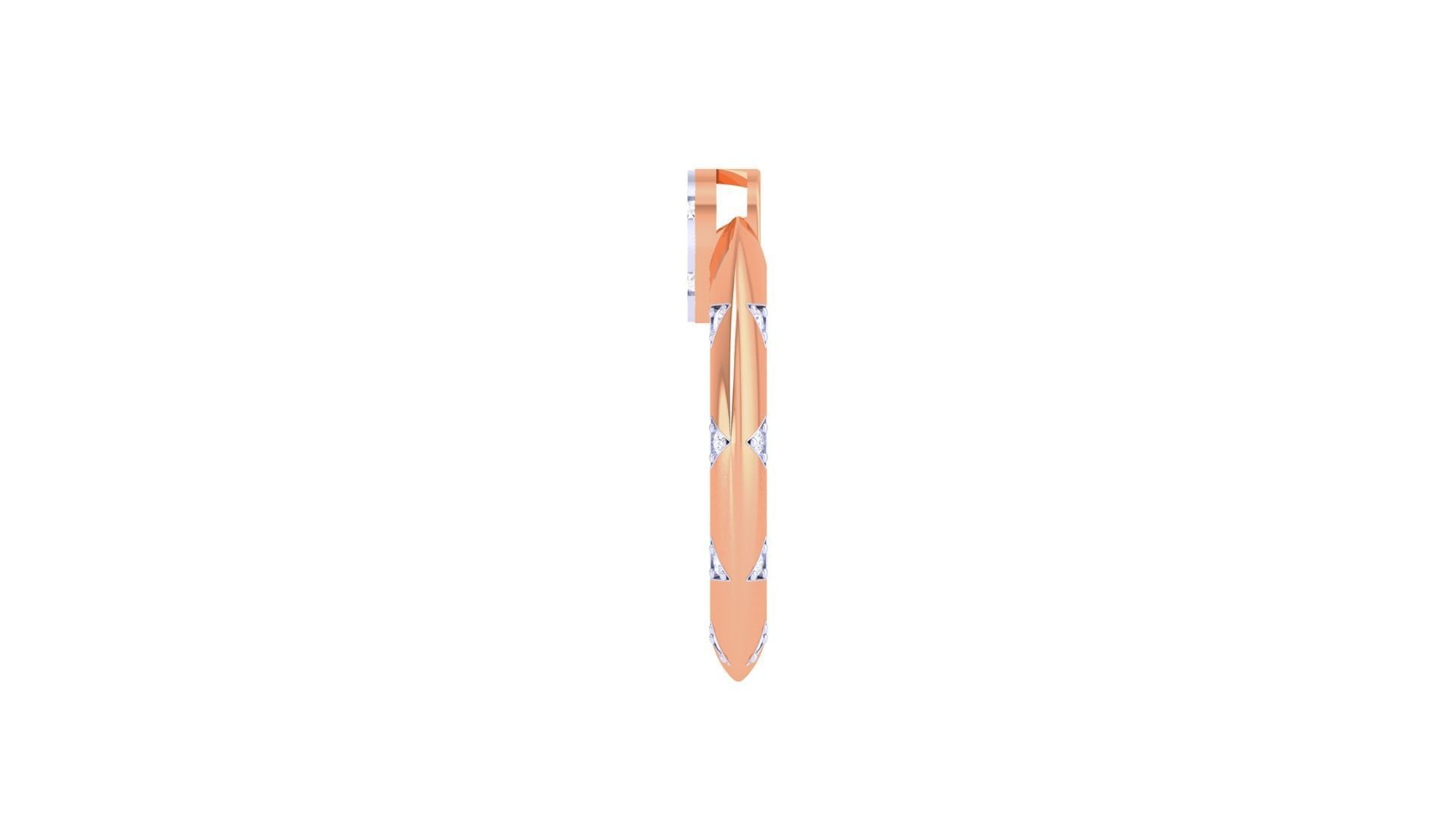 Diamond Pendant Ring convertible 3dm stl obj gltf glb 3mf 3D print model_13