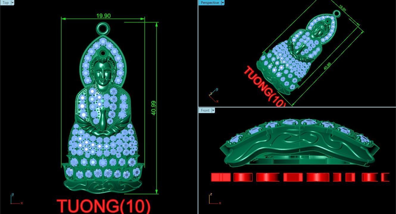 Guanyin Buddha statue 3D model 3D printable | CGTrader