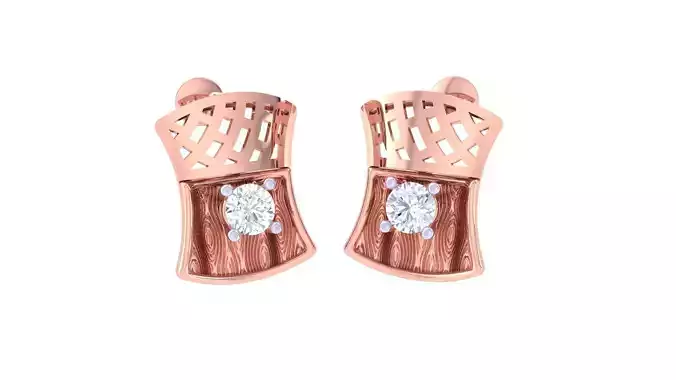 Women solitaire studs mesh Earrings 3dm stl 3mf obj glb gltf mtl 3D print model Women solitaire studs mesh Earrings 3dm stl 3mf obj glb gltf mtl 3D print model