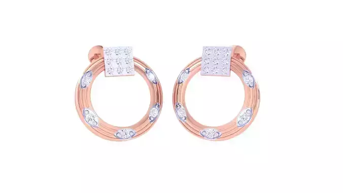 Women studs Earrings 3dm stl 3mf obj glb gltf mtl render detail