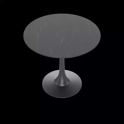 Black round cafe table