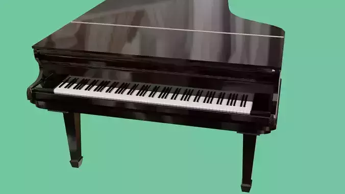 Low-poly Grand Piano 3D model