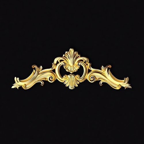 Central decor ornament for furniture 3D model