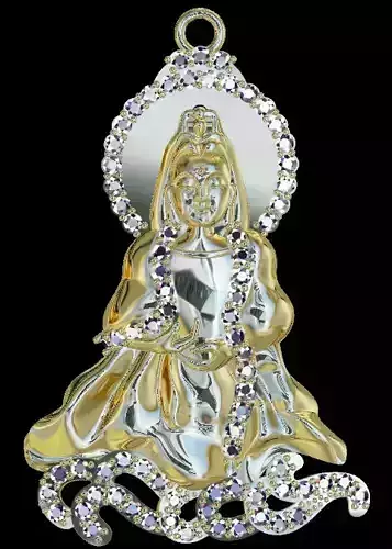 buddha guan yin pendant