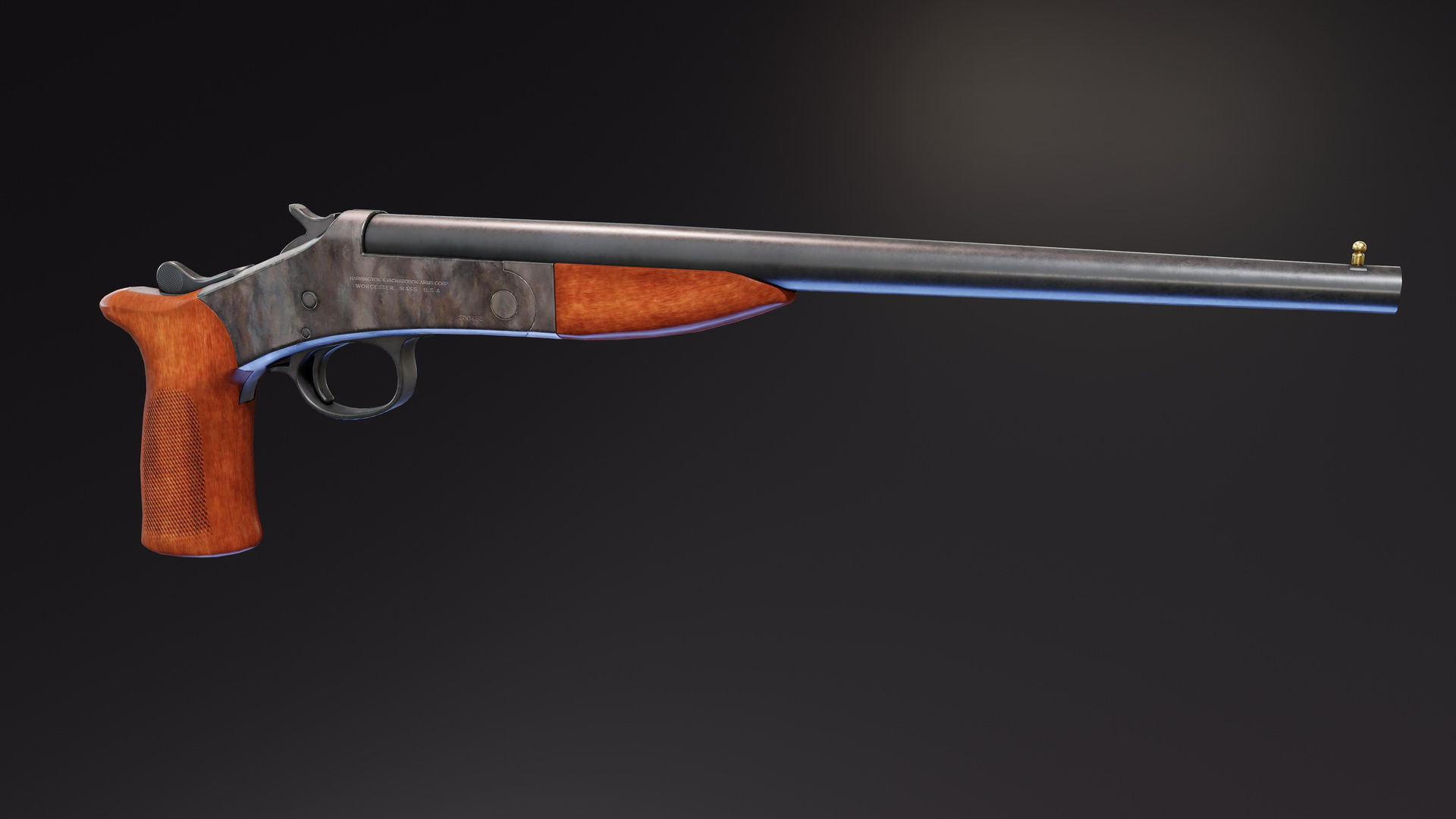 Harrington and Richardson Handy Gun Low-poly 3D model_1