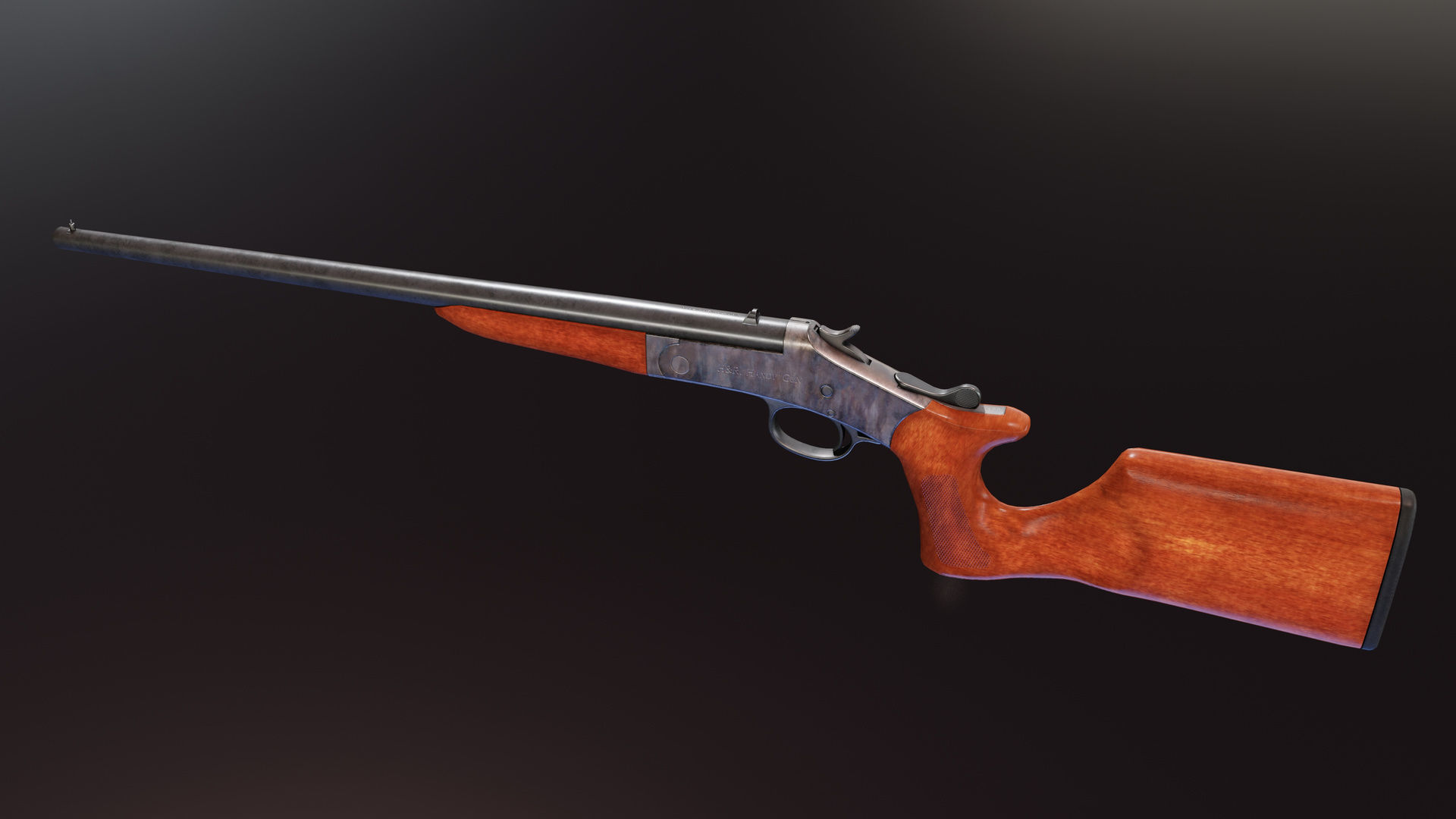Harrington and Richardson Handy Gun Low-poly 3D model_3