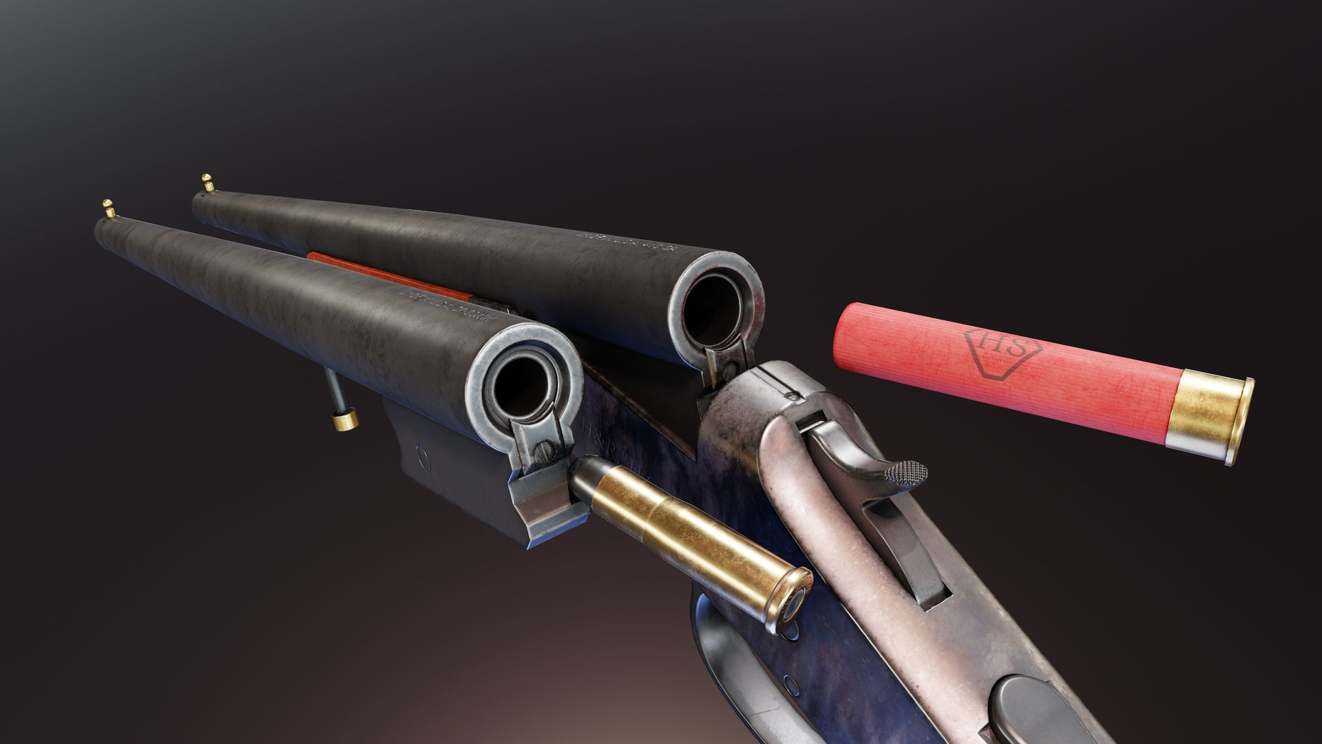 Harrington and Richardson Handy Gun Low-poly 3D model_6