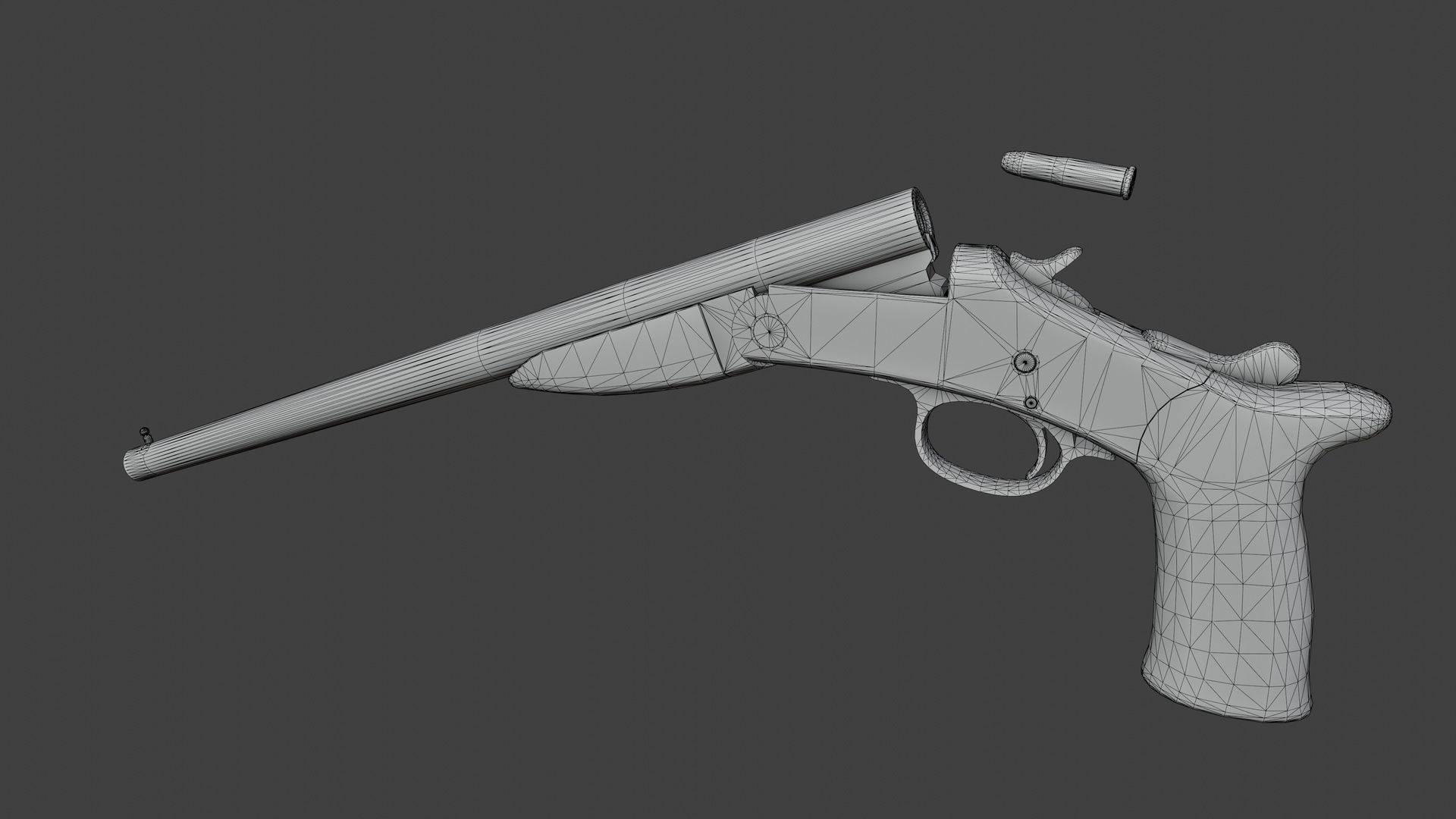 Harrington and Richardson Handy Gun Low-poly 3D model_7
