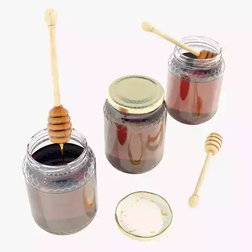 Glass Honey Jars
