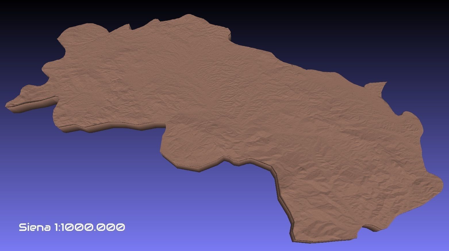 Italy 3D Map of Siena Provice 1 to 1000000 3D print model_1