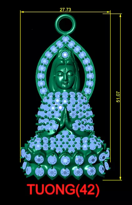 Guanyin Buddha statue 3D print model_0