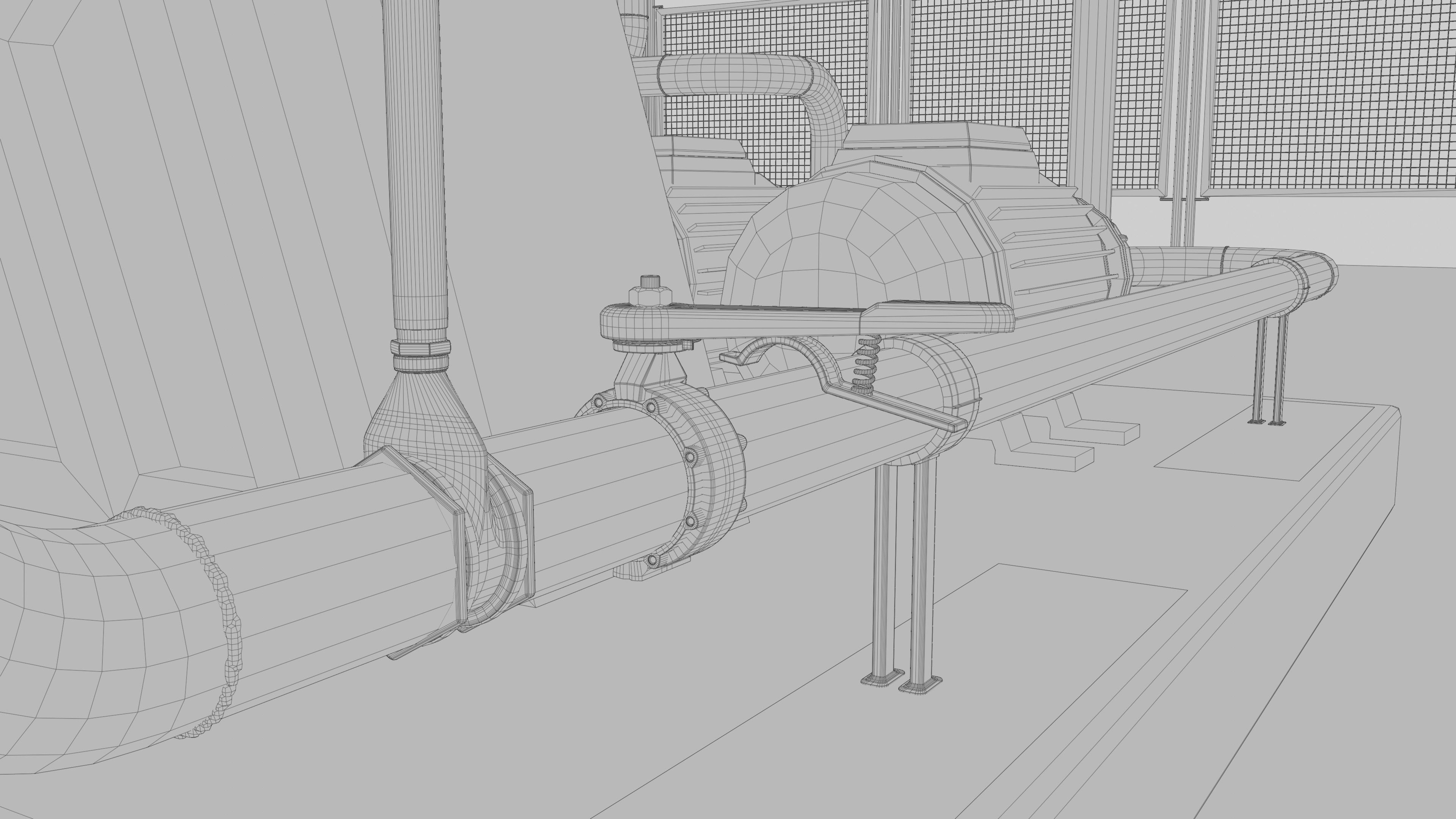 Steam Boiler Refinery Industrial 3D model_22